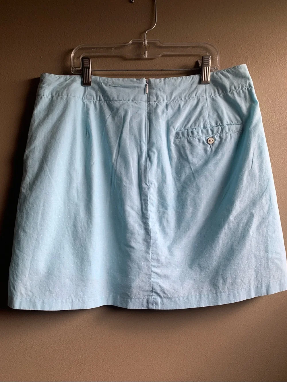 Lady Hagen Women's Light Blue Embroidered A-Line Golf Skort - Size 6